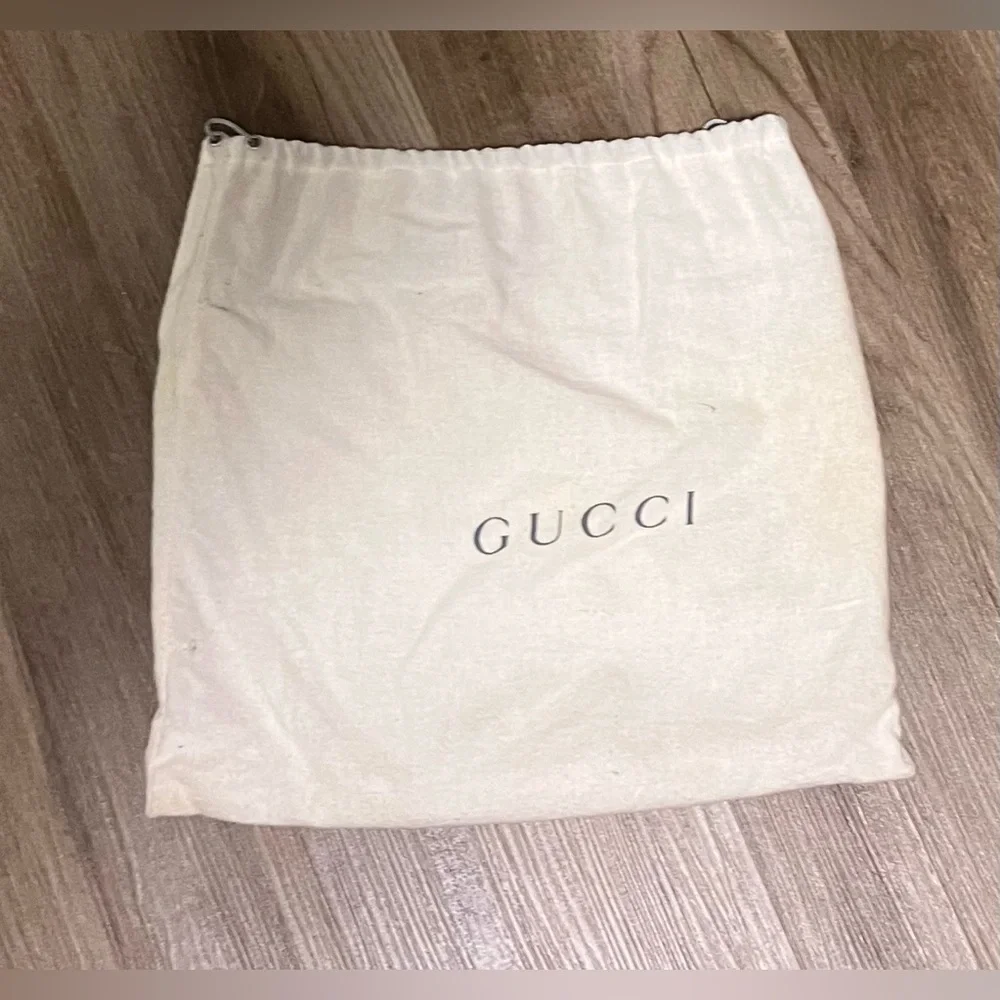 Gucci Vintage GG Monogram Canvas and Red Leather Shoulder Bag